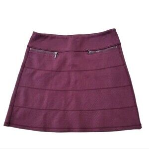 Athleta Athleta Strata A-line Tennis Skirt Zippered Pockets in Maroon Size L